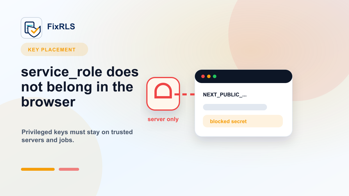 Why You Should Never Put Your Supabase `service_role` Key in the Frontend